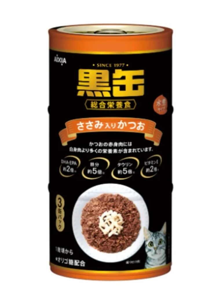 アイシア 黒缶 ささみ入りかつお【ウェット】