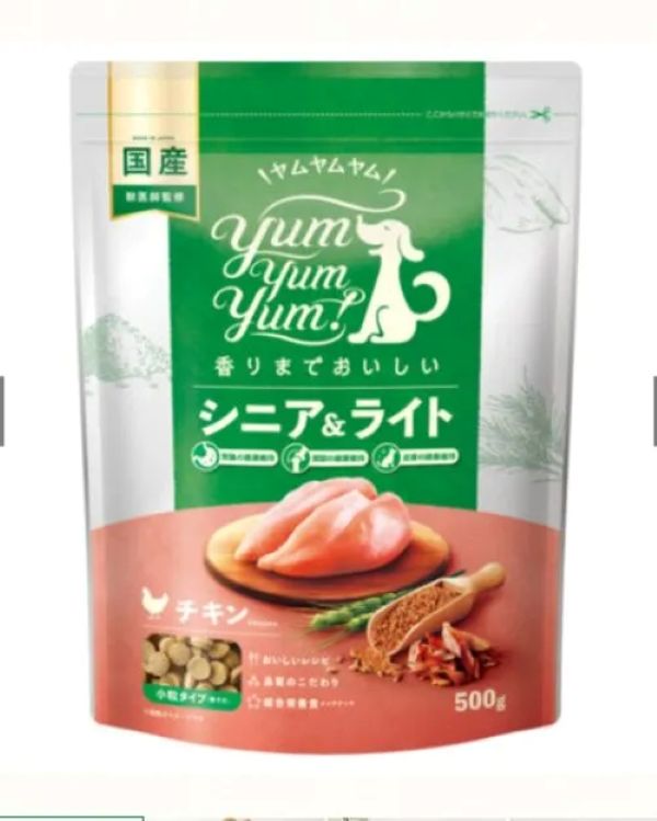 yum yum yum！シニア&ライトチキン ドライタイプ
