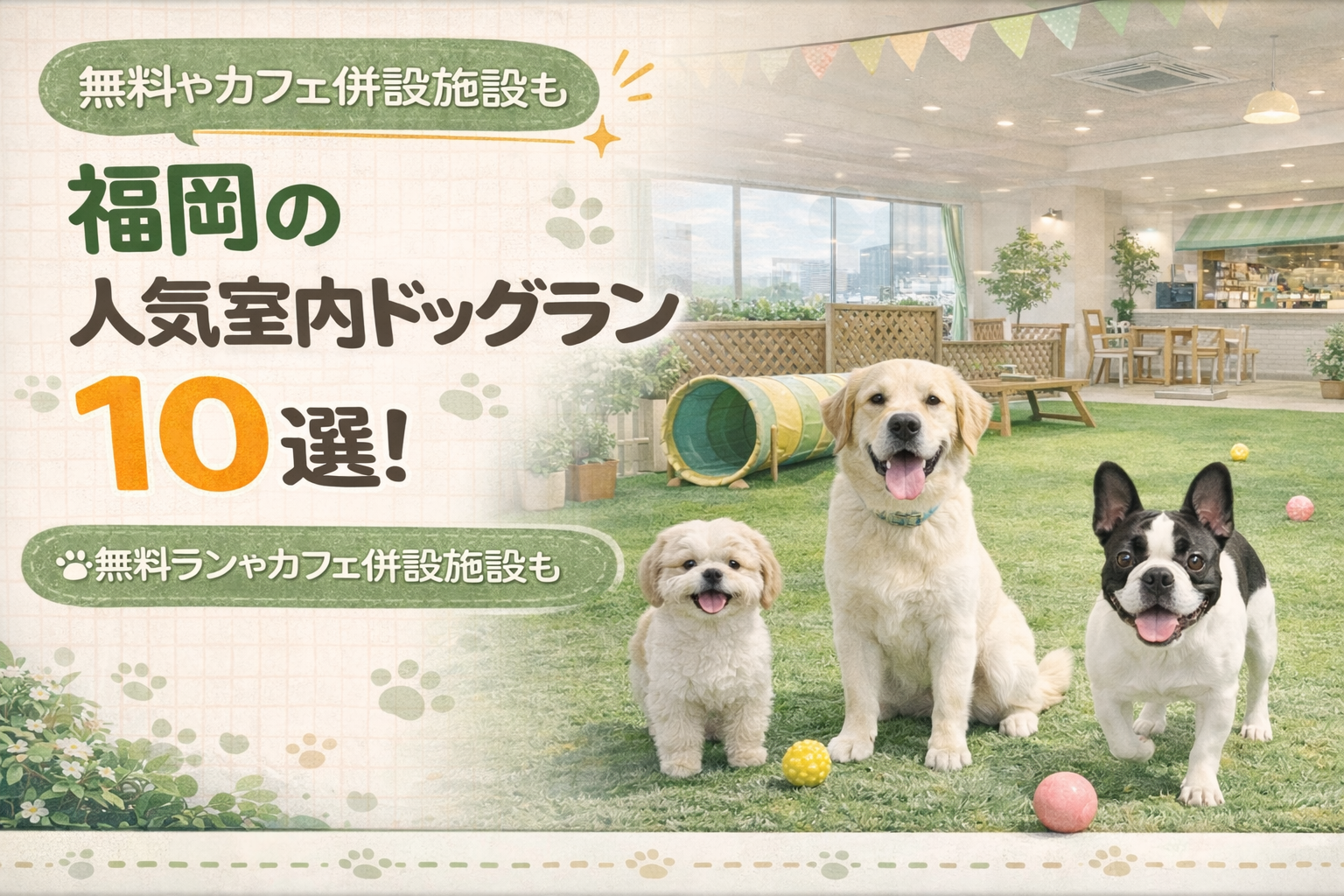 福岡の人気室内ドッグランおすすめ10選！無料やカフェ併設施設も